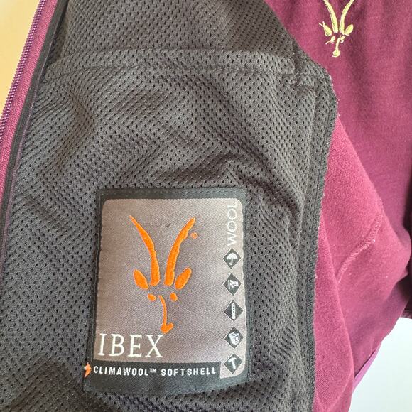 Ibex Softshell Merino Wool Blend Vest Small Purple Lightweight Breathable - Picture 4 of 16